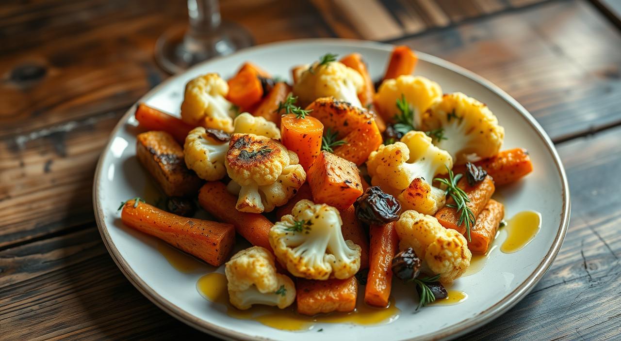 Roasted Cauliflower and Carrots